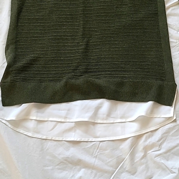 Hilary Radley Military Green V-Neck Pullover Long Sleeves Knitted Top, Size M - Picture 7 of 11